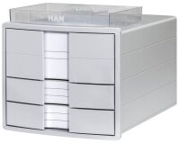 HAN Schubladenbox IMPULS  lichtgrau 1017-11D, DIN A4 mit 3 Schubladen, 1 St.