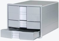 HAN Schubladenbox IMPULS  lichtgrau 1017-11D, DIN A4 mit 3 Schubladen, 1 St.