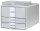 HAN Schubladenbox IMPULS  lichtgrau 1017-11D, DIN A4 mit 3 Schubladen, 1 St.