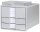 HAN Schubladenbox IMPULS  lichtgrau 1017-11D, DIN A4 mit 3 Schubladen, 1 St.
