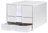 HAN Schubladenbox IMPULS  weiß 1017-12D, DIN A4 mit 3 Schubladen, 1 St.