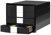 HAN Schubladenbox IMPULS  schwarz 1017-13D, DIN A4 mit 3 Schubladen, 1 St.