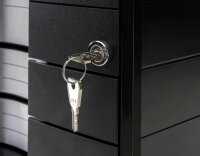 HAN Schubladenbox IMPULS mit Schloss  schwarz 1018-13D, DIN A4 mit 3 Schubladen, 1 St.