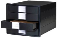 HAN Schubladenbox KARMA  schwarz 10128-13D, DIN A4 mit 4 Schubladen, 1 St.
