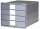 HAN Schubladenbox KARMA  grau 10128-18D, DIN A4 mit 4 Schubladen, 1 St.
