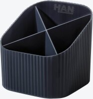 HAN Stiftehalter KARMA schwarz Polystyrol 4 Fächer...