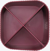 HAN Stiftehalter KARMA rot Polystyrol 4 Fächer 11,1 x 11,1 x 10,5 cm