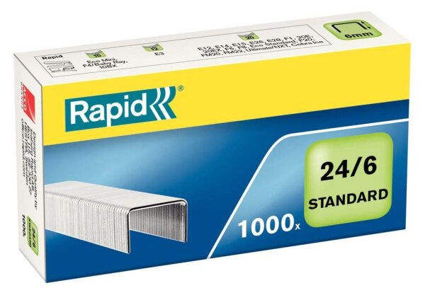 Rapid Heftklammern Standard 24/6, 1.000 St.