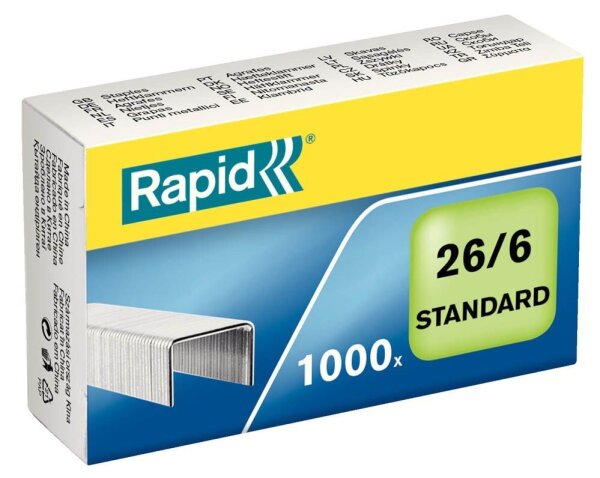 Rapid Heftklammern Standard 26/6, 1.000 St.