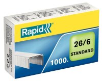 Rapid Heftklammern Standard 26/6, 1.000 St.