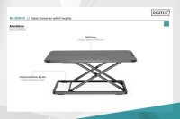 DIGITUS DA-90445 Ergonomischer Schreibtischaufsatz schwarz , 1 St.