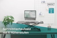 DIGITUS DA-90445 Ergonomischer Schreibtischaufsatz schwarz , 1 St.