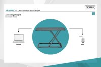 DIGITUS DA-90445 Ergonomischer Schreibtischaufsatz schwarz , 1 St.