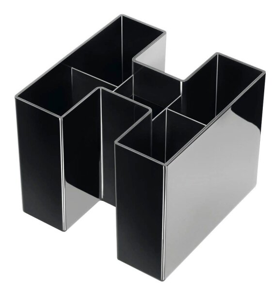 HAN Stiftehalter BRAVO schwarz Kunststoff 5 Fächer 10,9 x 10,9 x 9,0 cm