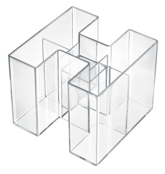 HAN Stiftehalter BRAVO glasklar Kunststoff 5 Fächer 10,9 x 10,9 x 9,0 cm