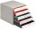 DURABLE Schubladenbox VARICOLOR®  weiß mit bunten Farblinien 762527, DIN A4 mit 5 Schubladen, 1 St.