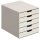 DURABLE Schubladenbox VARICOLOR®  weiß mit bunten Farblinien 762527, DIN A4 mit 5 Schubladen, 1 St.