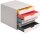 DURABLE Schubladenbox VARICOLOR®  weiß mit bunten Farblinien 762527, DIN A4 mit 5 Schubladen, 1 St.
