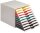 DURABLE Schubladenbox VARICOLOR®  weiß mit bunten Farblinien 763027, DIN A4 mit 10 Schubladen, 1 St.