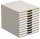 DURABLE Schubladenbox VARICOLOR®  weiß mit bunten Farblinien 763027, DIN A4 mit 10 Schubladen, 1 St.