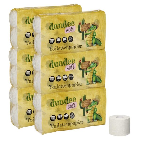 dundee Toilettenpapier soft 4-lagig, 48 Rollen