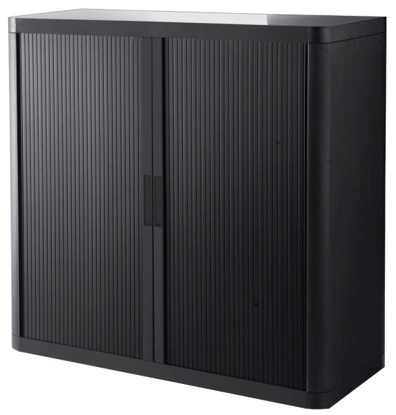 PAPERFLOW easyOffice Rollladenschrank schwarz ohne Fachböden 110,0 x 41,5 x 104,0 cm