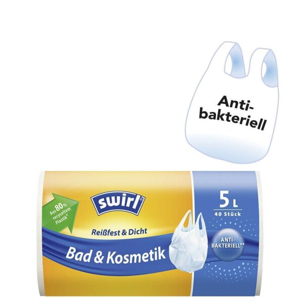 swirl® Kosmetikbeutel 3290 5,0 l weiß, 40 St.