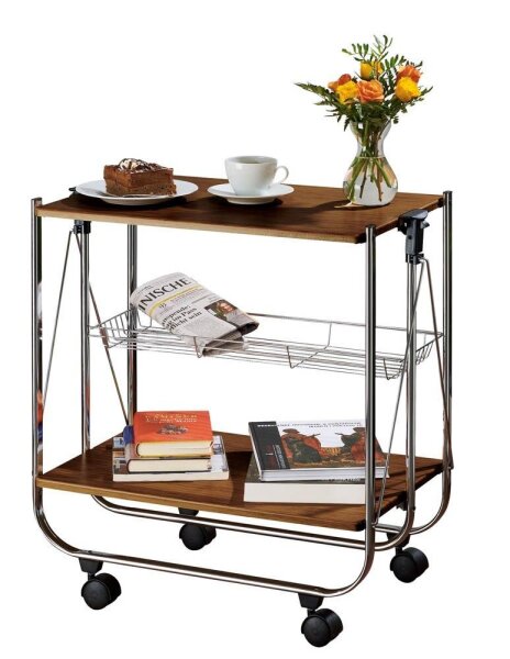WENKO Servierwagen Dinett Deluxe braun 68,0 x 40,6 x 70,0 cm