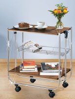 WENKO Servierwagen Dinett Deluxe braun 68,0 x 40,6 x 70,0 cm