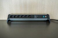 brennenstuhl Alu-Office-Line 6-fach Steckdosenleiste mit Überspannungsschutz 3,0 m schwarz