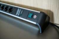 brennenstuhl Alu-Office-Line 6-fach Steckdosenleiste mit Überspannungsschutz 3,0 m schwarz