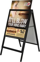 update displays Kundenstopper Slide In schwarz DIN A1 2 Fächer 65,1 x 8,5 x 90,7 cm, 1 St.