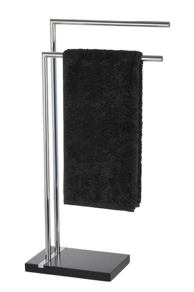 WENKO Handtuchständer Noble silber, schwarz, 1 St.