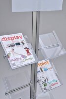 update displays Prospektständer Free silber DIN A4 8 Fächer 47,0 x 45,0 x 192,0 cm, 1 St.