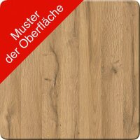 GERMANIA Boras höhenverstellbarer Schreibtisch grandson-eiche rechteckig, T-Fuß-Gestell silber 120,0 x 80,0 cm