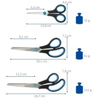 WESTCOTT Papierscheren-Set Easy Grip, 3 St.