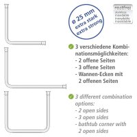 WENKO Metall Duschvorhangstange L-Form