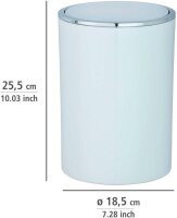 WENKO Inca Kosmetikeimer 5,0 l weiß, 1 St.