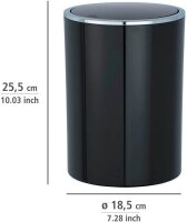 WENKO Inca Kosmetikeimer 5,0 l schwarz, 1 St.