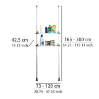 WENKO Teleskop-Garderobe Herkules Twin 50612100 grau...
