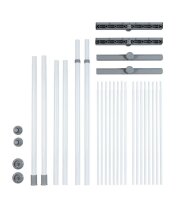 WENKO Teleskop-Garderobe Herkules Twin 50612100 grau Metall 73,0 - 120,0 x 165,0 - 300,0 cm, 1 St.