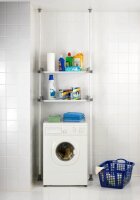 WENKO Teleskop-Garderobe Herkules Twin 50612100 grau Metall 73,0 - 120,0 x 165,0 - 300,0 cm, 1 St.