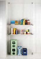 WENKO Teleskop-Garderobe Herkules Twin 50612100 grau Metall 73,0 - 120,0 x 165,0 - 300,0 cm, 1 St.