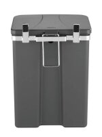WENKO Mülleimer 12,0 l grau, 1 St.
