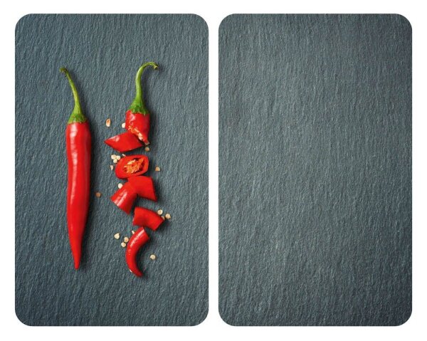 WENKO Herdabdeckplatten Cayenne grau, 2 St.