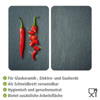 WENKO Herdabdeckplatten Cayenne grau, 2 St.