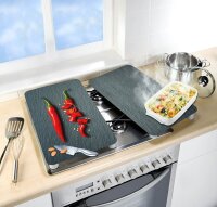 WENKO Herdabdeckplatten Cayenne grau, 2 St.