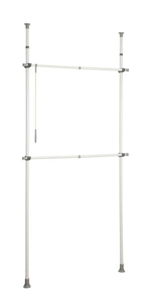 WENKO Teleskop-Garderobe Herkules 50610100 grau Metall 75,0 - 120,0 x 165,0 - 300,0 cm, 1 St.