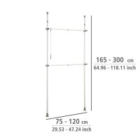 WENKO Teleskop-Garderobe Herkules 50610100 grau Metall...