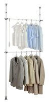 WENKO Teleskop-Garderobe Herkules 50610100 grau Metall 75,0 - 120,0 x 165,0 - 300,0 cm, 1 St.